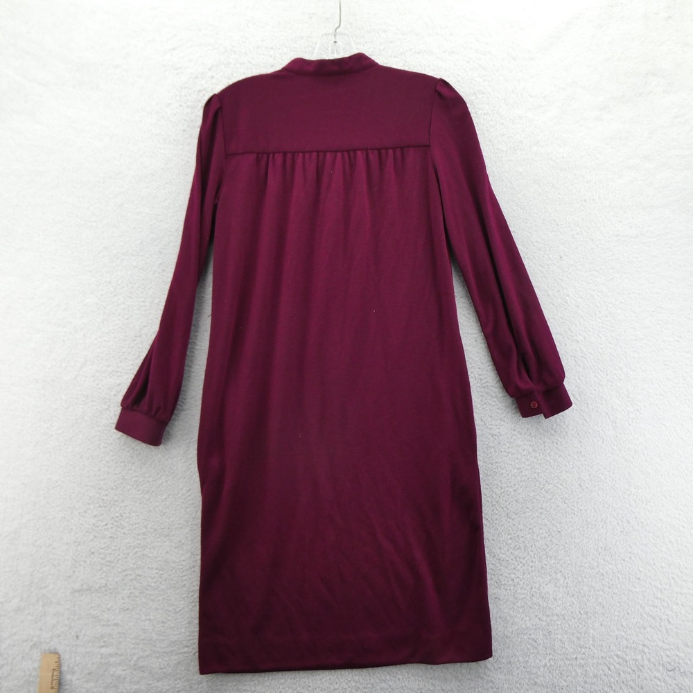Schrader Sport Dress Womens Size 2 Petite Burgundy Vintage Wool Blend Pockets‎ - Picture 9 of 10